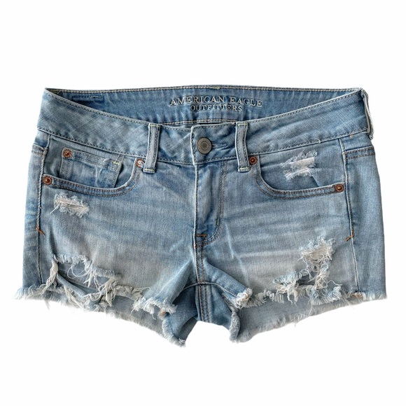 American Eagle Outfitters Pants - Americana Eagle Distressed Jean Shorts 4